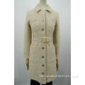 Ladies Coats Coats Langarm Tweed Stoff Ladies Kleid